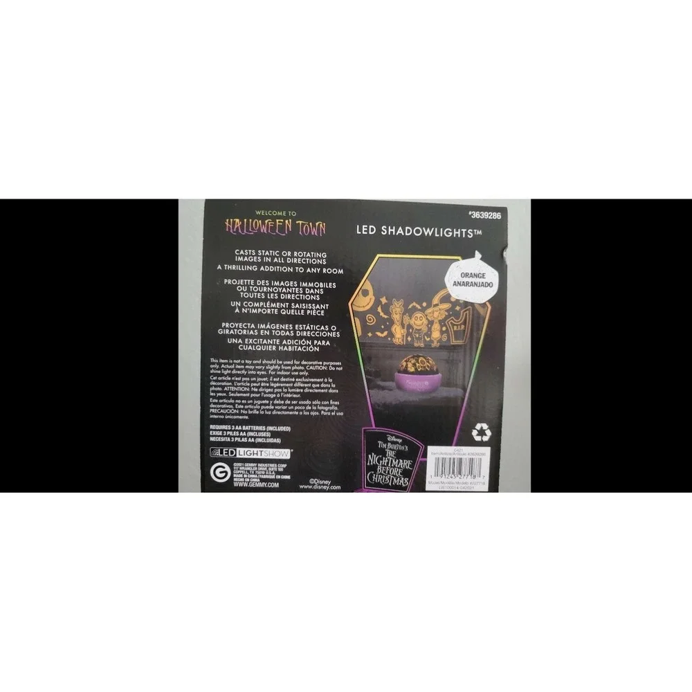 Disney The Nightmare Before Christmas Halloween 2021 LED‎ ShadowLight Projector